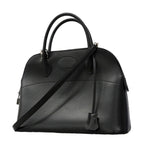 Hermes Handbag Bolide 31 Box Calf Black Silver 2-Way Bag