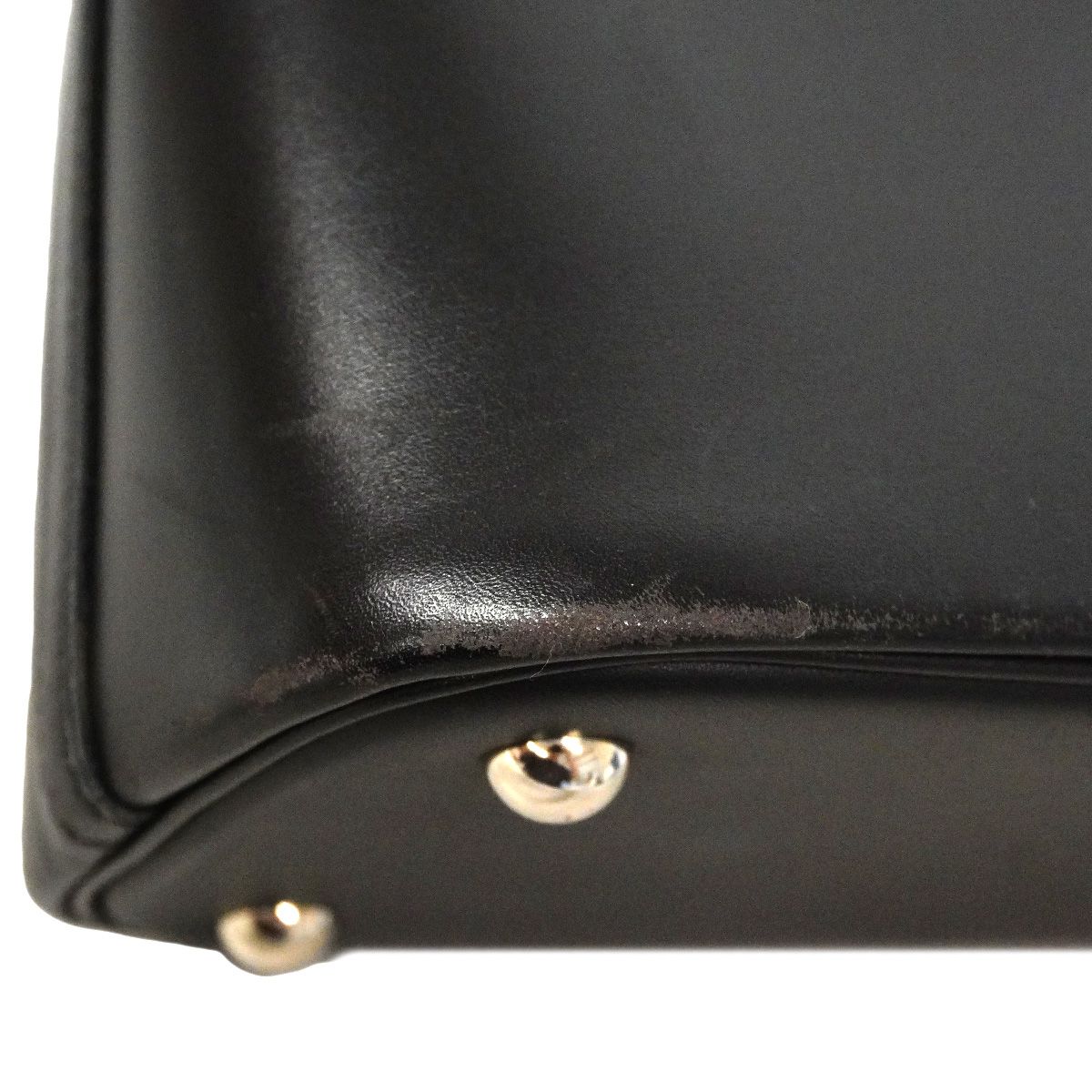Hermes Handbag Bolide 31 Box Calf Black Silver 2-Way Bag — view 6