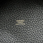 Hermes Handbag Picotin Lock PM Taurillon Clemence Black Gold — view 5