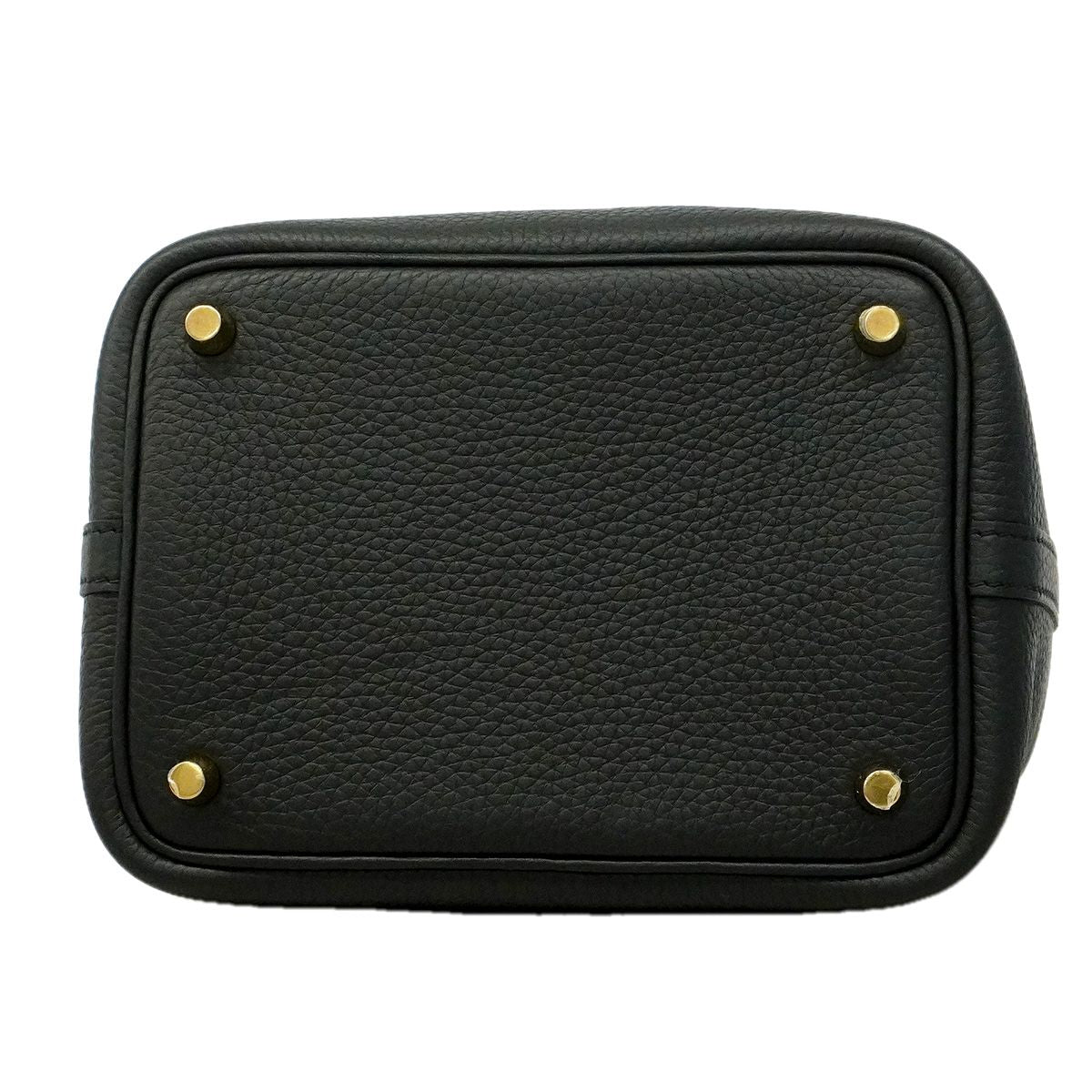 Hermes Handbag Picotin Lock PM Taurillon Clemence Black Gold — view 3
