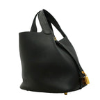 Hermes Handbag Picotin Lock PM Taurillon Clemence Black Gold — view 2