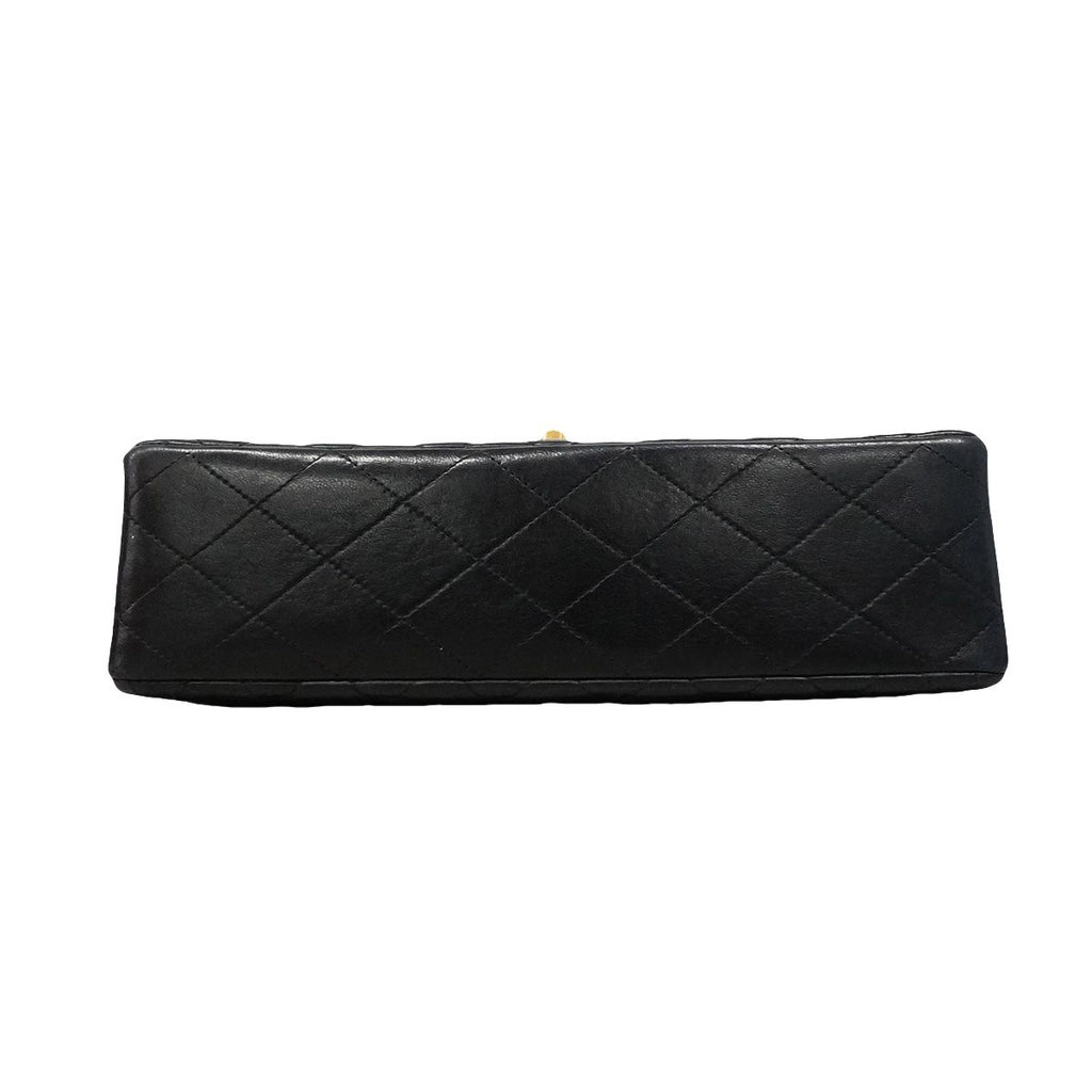 Chanel Shoulder Bag Quilted Lambskin Black Gold — view 3
