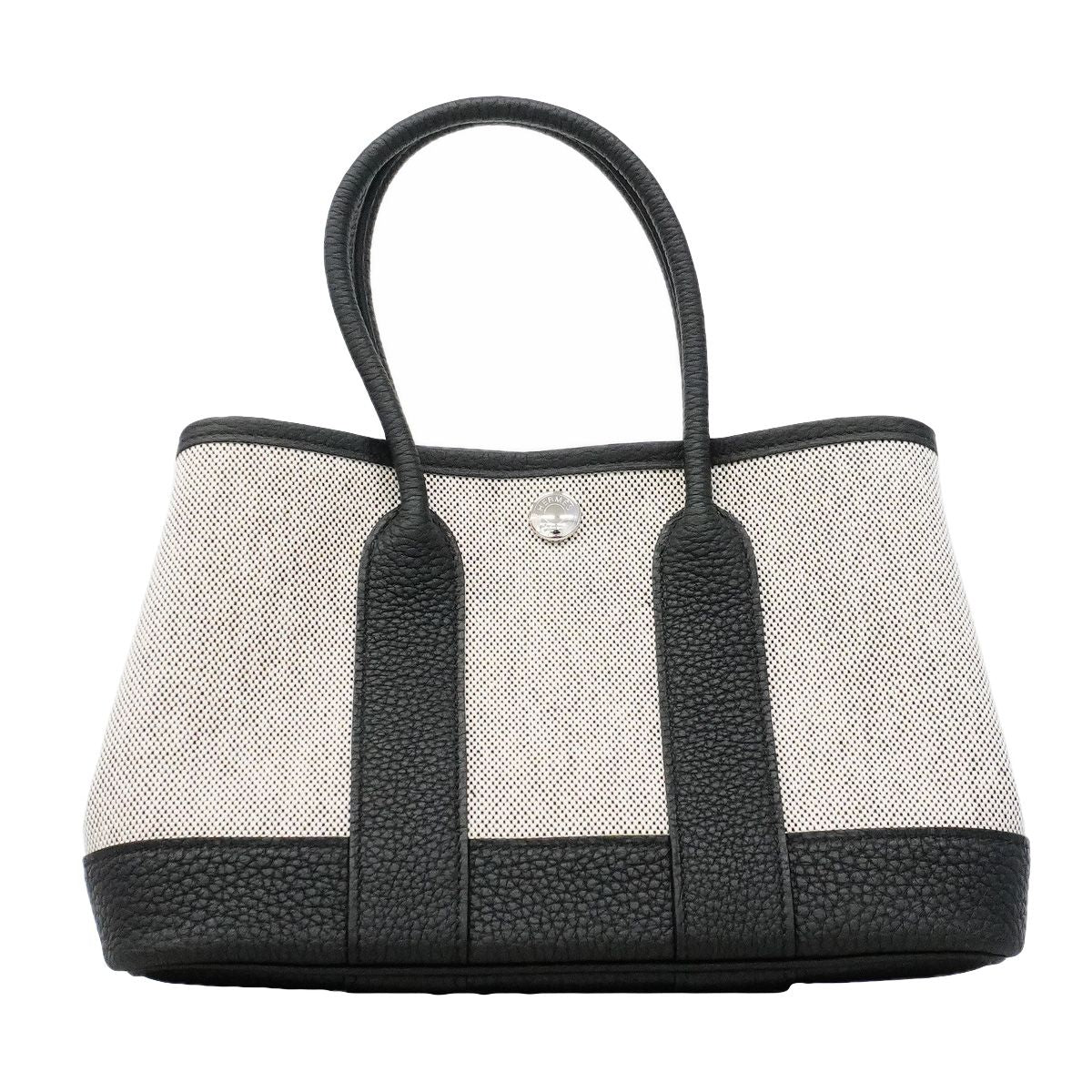 Hermes Tote Bag Neo Garden 23 Toile H Black Silver — view 6