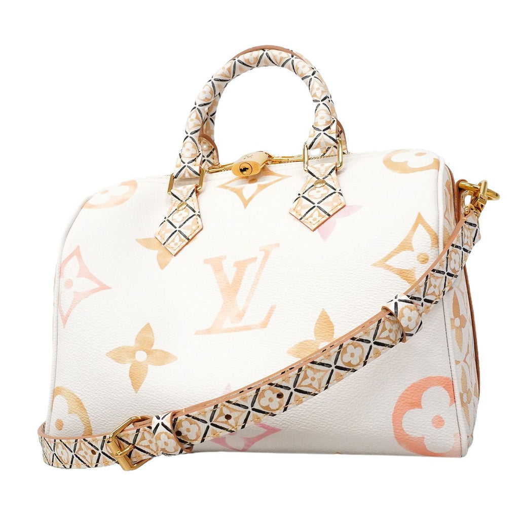 Louis Vuitton Handbag LV by the Pool Speedy Bandouliere 25 White Beige 2-Way Bag
