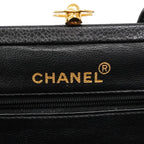 Chanel Handbag Quilted Caviar Leather Black Gold — view 5