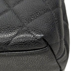 Chanel Handbag Quilted Caviar Leather Black Gold — view 8