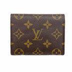 Louis Vuitton Card Case Monogram Japan Sangapur Brown