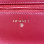 Chanel Wallet on Chain Quilted Leather Red Gold Shoulder Bag — view 5