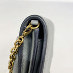Dior Wallet on Chain Saddle Leather Gray Gold Shoulder Bag — view 8
