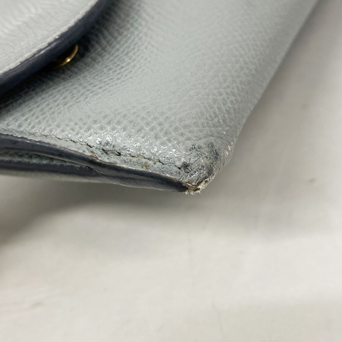 Dior Wallet on Chain Saddle Leather Gray Gold Shoulder Bag — view 7