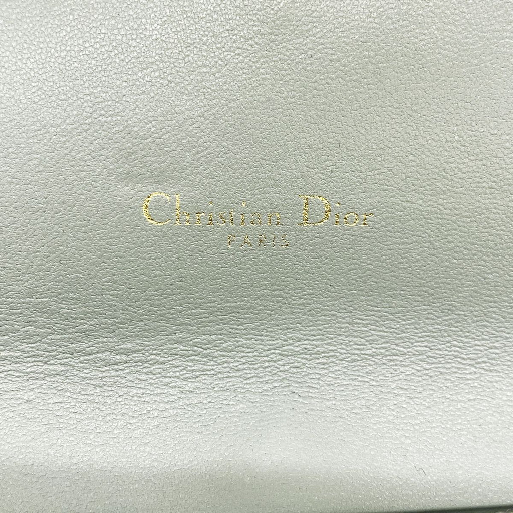 Dior Wallet on Chain Saddle Leather Gray Gold Shoulder Bag — view 5
