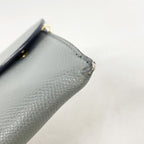 Dior Wallet on Chain Saddle Leather Gray Gold Shoulder Bag — view 6