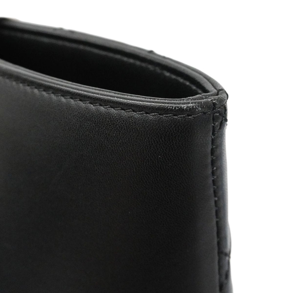 Chanel Tote Bag Quilted Lambskin Black Silver — view 7
