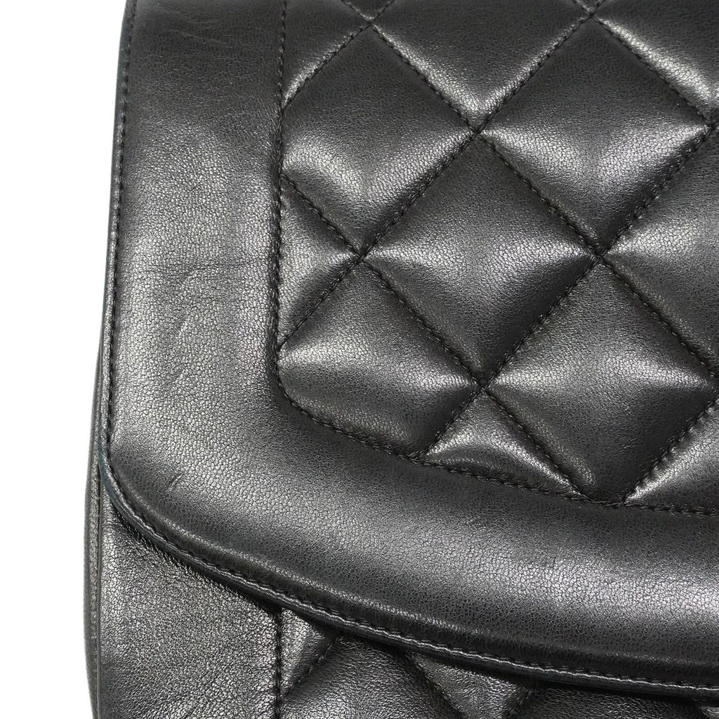 Chanel Shoulder Bag Diana Lambskin Black Gold — view 8