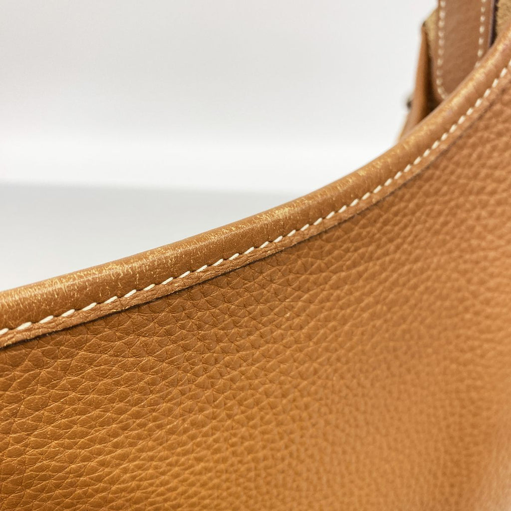 Hermes Shoulder Bag Evelyne Taurillon Clemence Gold Silver — view 7