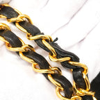 Chanel Shoulder Bag Quilted Lambskin Black Gold — view 8