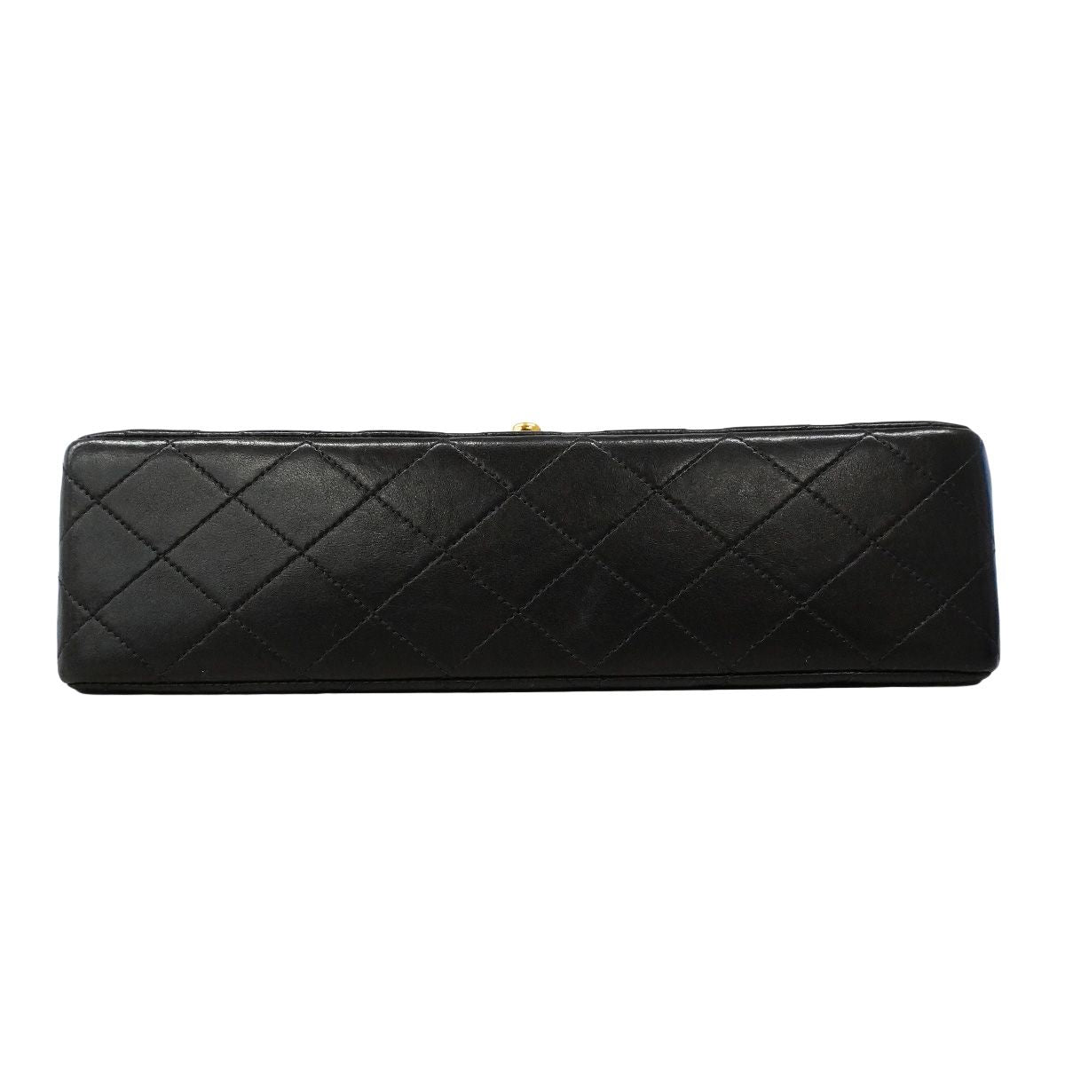 Chanel Shoulder Bag Quilted Lambskin Black Gold — view 3