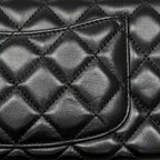 Chanel Shoulder Bag Mini Quilted Lambskin Black Silver — view 8