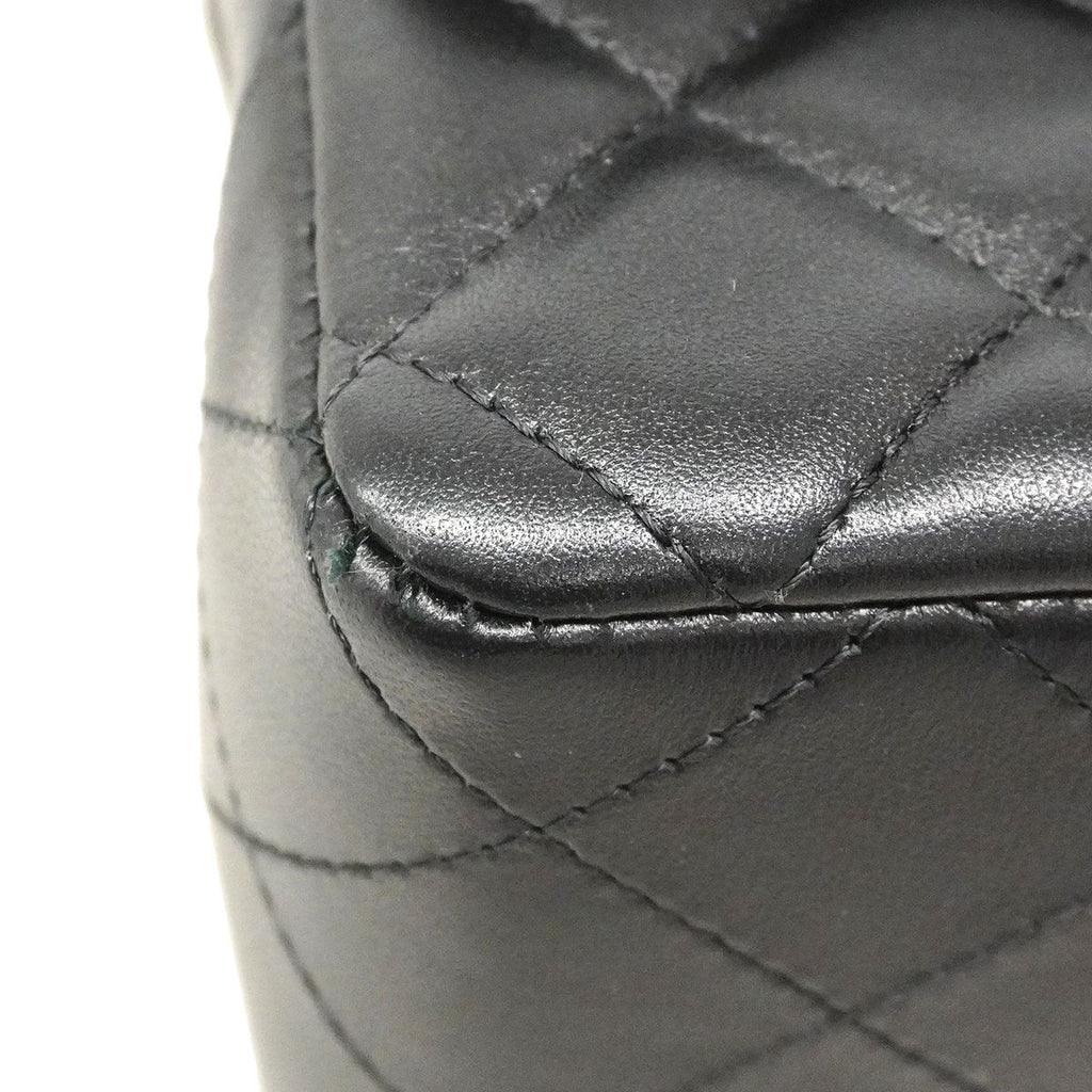 Chanel Shoulder Bag Mini Quilted Lambskin Black Silver — view 6