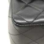 Chanel Shoulder Bag Mini Quilted Lambskin Black Silver — view 6