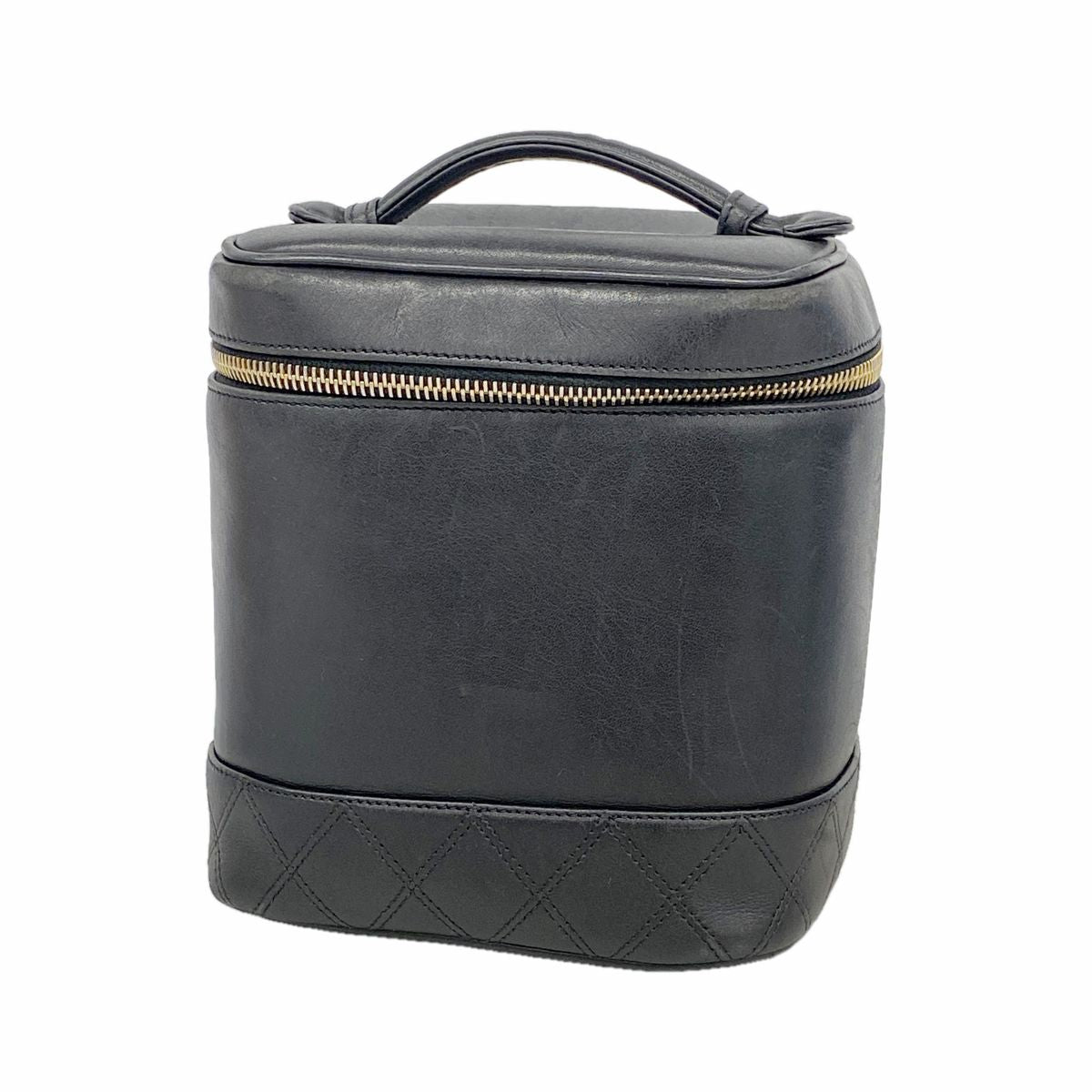 Chanel Vanity Bag Bicolor Lambskin Black Gold