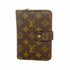 Louis Vuitton Wallet Monogram Porte Papier Zip Brown