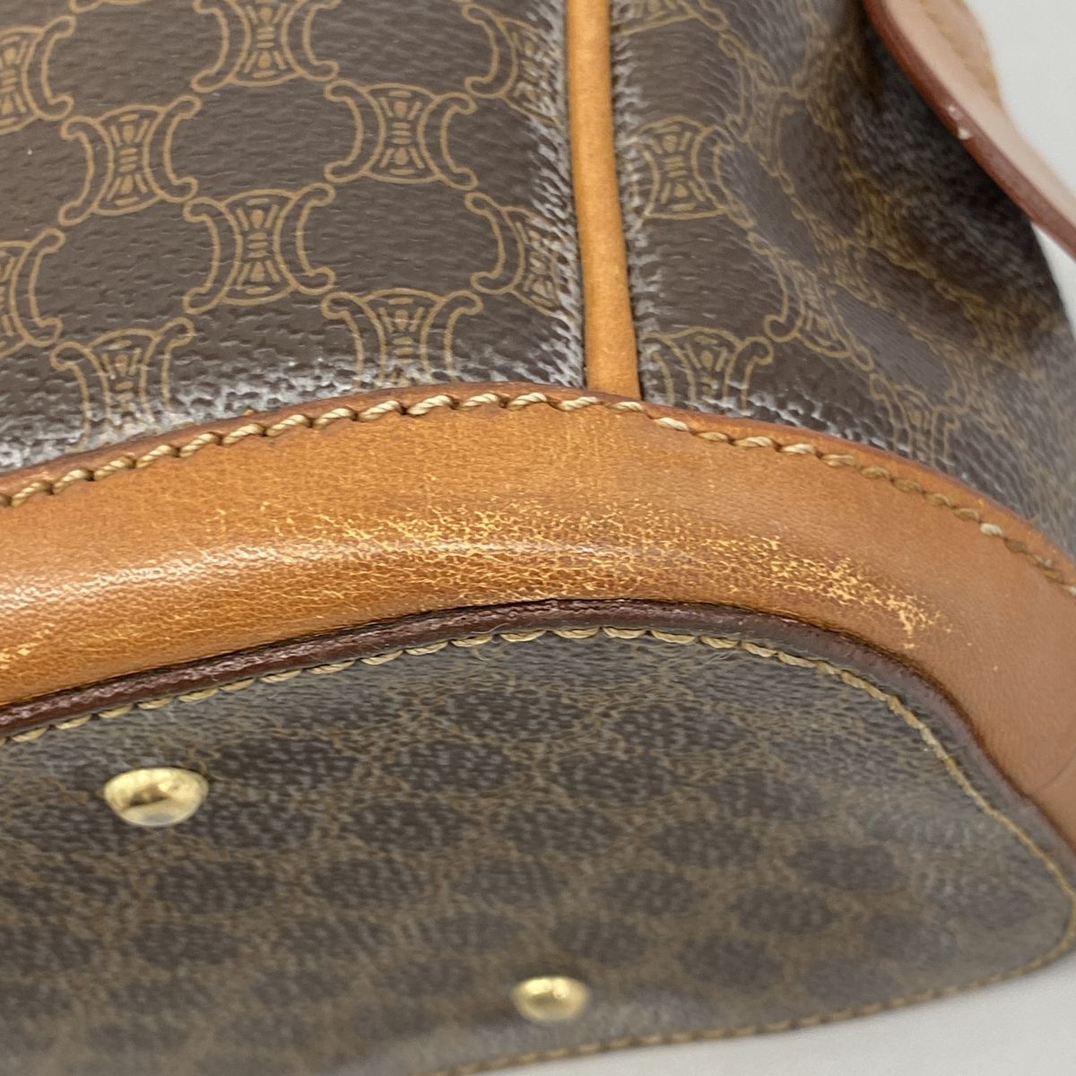 Celine Handbag Macadam Brown Gold — view 6