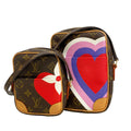 Louis Vuitton Shoulder Bag Monogram Game on Panam Set Brown Red