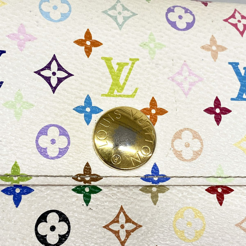 Louis Vuitton Wallet Monogram Multicolor Portefeuille Sarah Blanc Rich — view 8