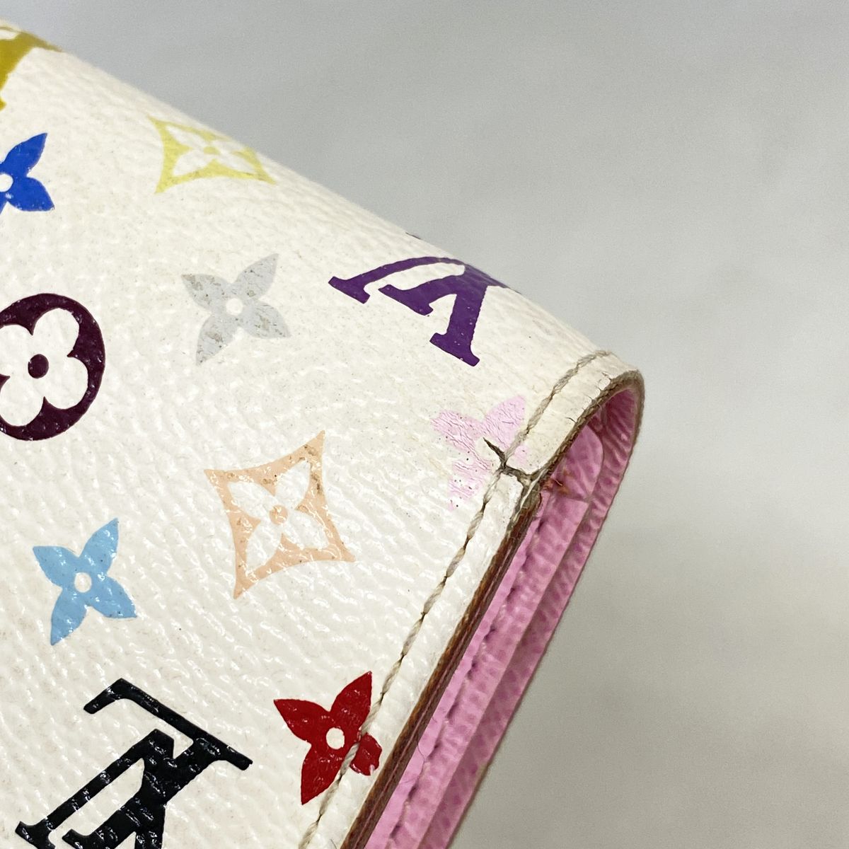 Louis Vuitton Wallet Monogram Multicolor Portefeuille Sarah Blanc Rich — view 5
