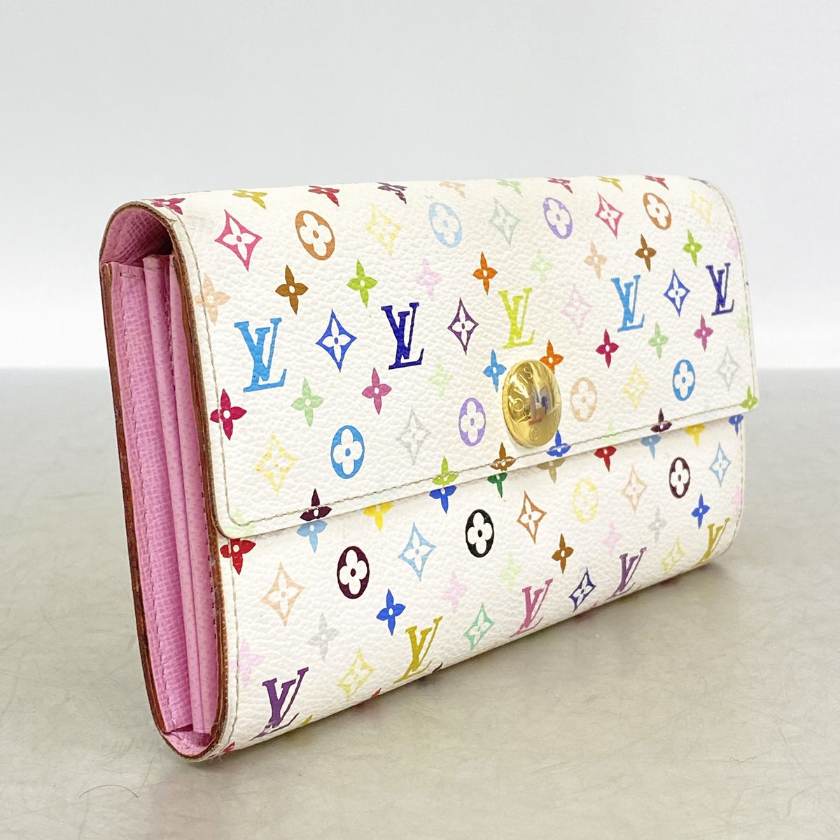 Louis Vuitton Wallet Monogram Multicolor Portefeuille Sarah Blanc Rich — view 2