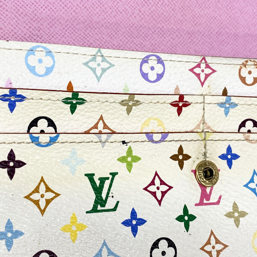 Louis Vuitton Wallet Monogram Multicolor Portefeuille Sarah Blanc Rich — view 7