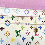 Louis Vuitton Wallet Monogram Multicolor Portefeuille Sarah Blanc Rich — view 7