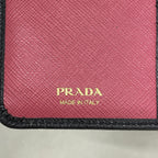 Prada Wallet Saffiano Leather Black Gold — view 4