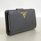 Prada Wallet Saffiano Leather Black Gold — view 2
