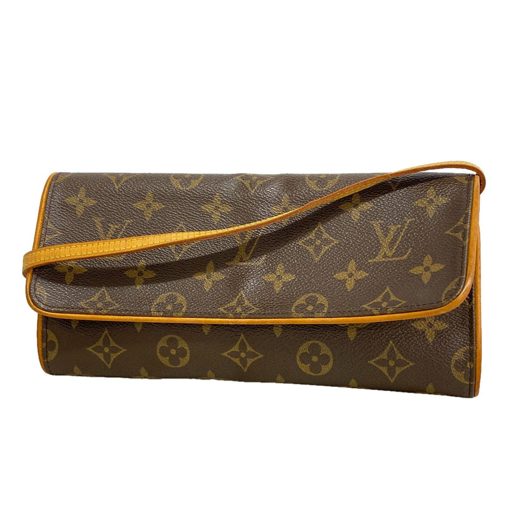 Louis Vuitton Shoulder Bag Monogram Pochette Twin GM Brown