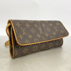 Louis Vuitton Shoulder Bag Monogram Pochette Twin GM Brown — view 2