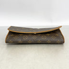 Louis Vuitton Shoulder Bag Monogram Pochette Twin GM Brown — view 3