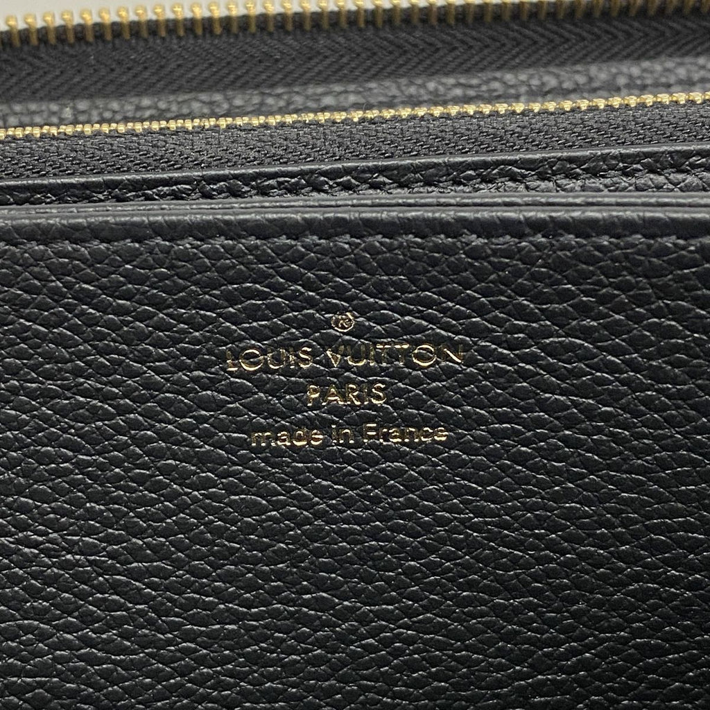 Louis Vuitton Wallet Monogram Empreinte Bicolor Zippy Black Beige — view 4