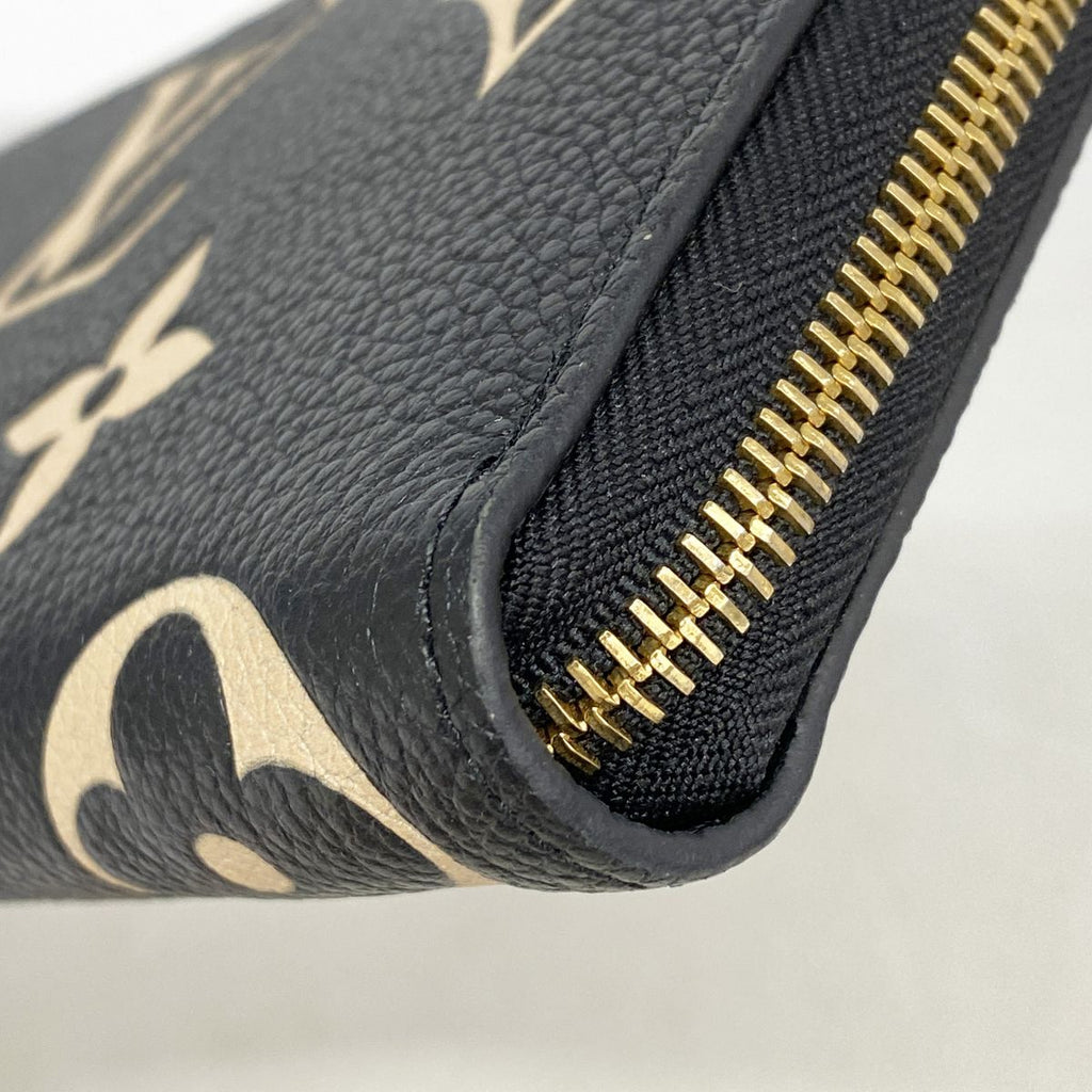 Louis Vuitton Wallet Monogram Empreinte Bicolor Zippy Black Beige — view 5