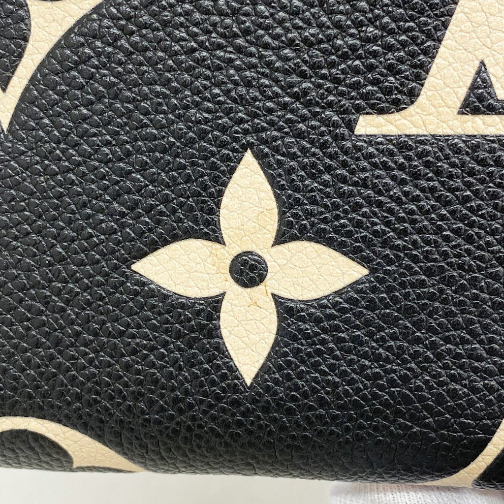 Louis Vuitton Wallet Monogram Empreinte Bicolor Zippy Black Beige — view 6