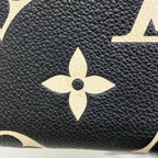Louis Vuitton Wallet Monogram Empreinte Bicolor Zippy Black Beige — view 6