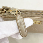 Chanel Coin Purse Camellia Lambskin Beige Gold — view 7