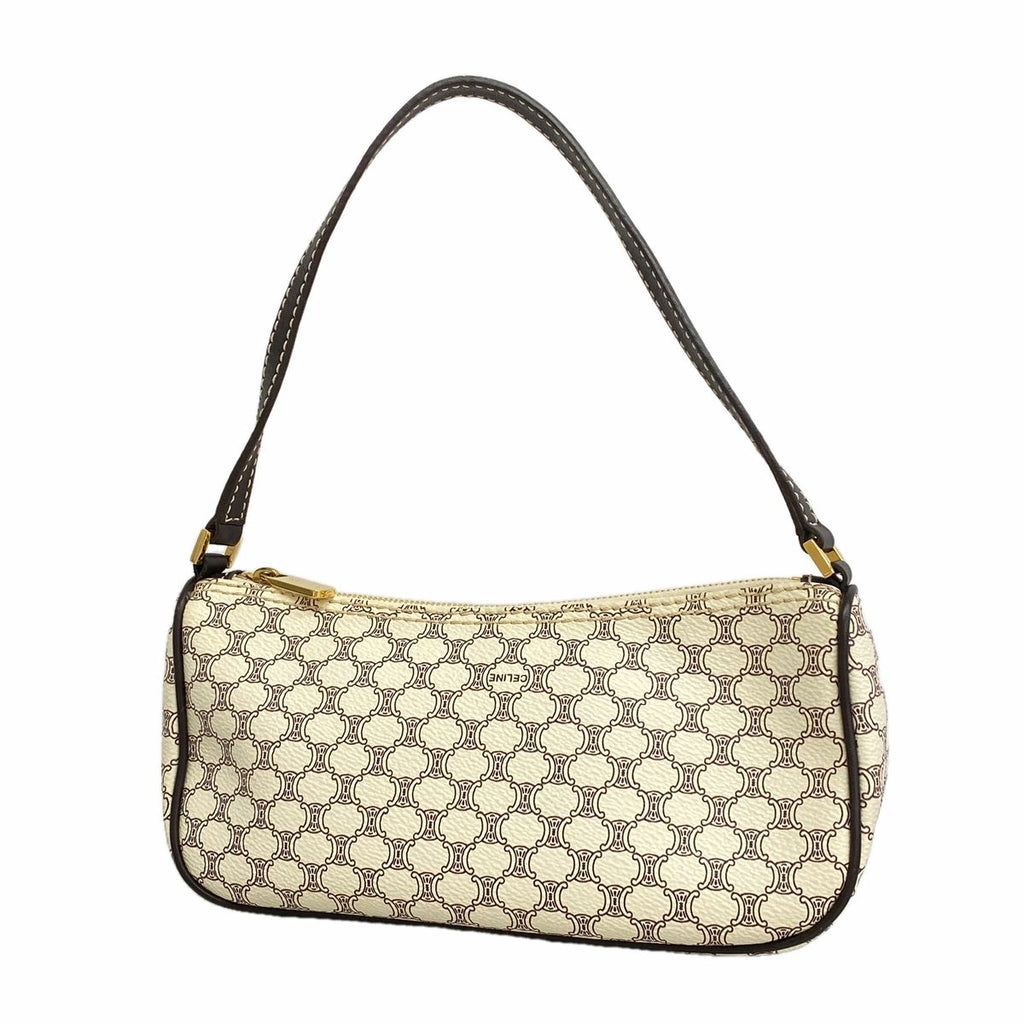 Celine Handbag Macadam White Gold