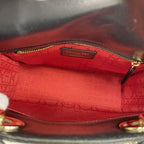 Dior Handbag Cannage Lady Leather Black Champagne Gold 2-Way Bag — view 4