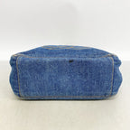 Chanel Tote Bag Denim Blue Gold — view 3