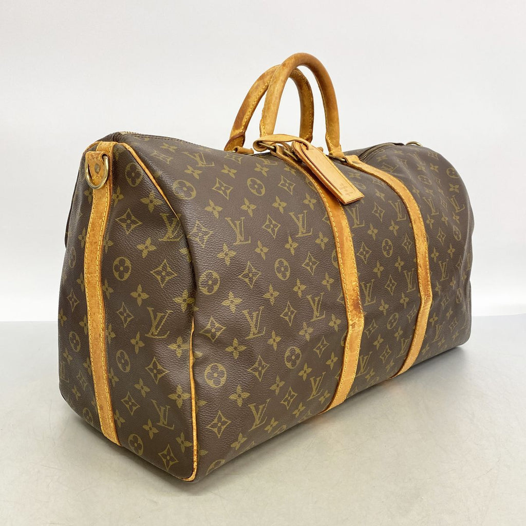 Louis Vuitton Boston Bag Monogram Keepall Bandouliere 50 Brown — view 2