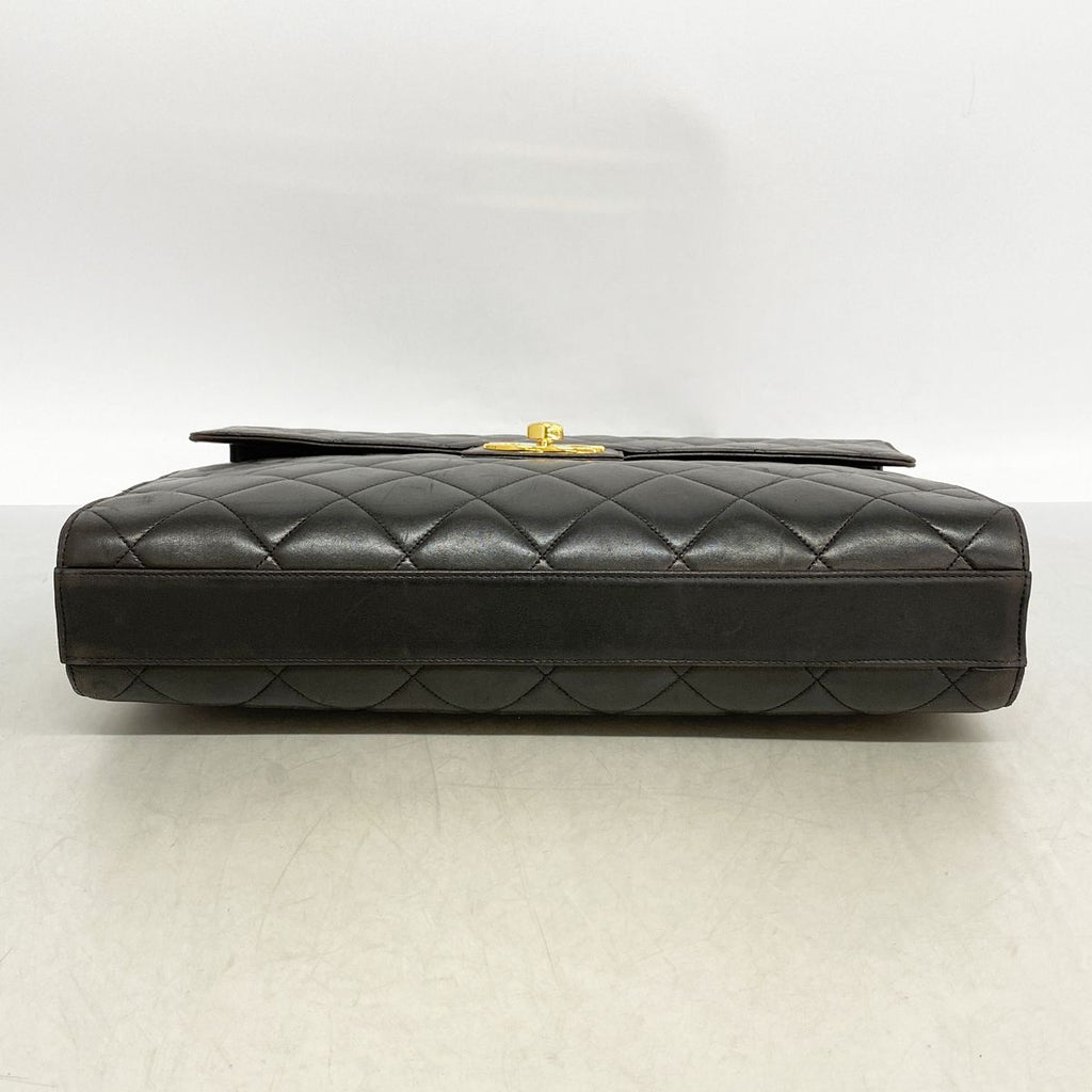 Chanel Business Bag Quilted Lambskin Black Gold — view 3