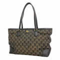 Gucci Tote Bag GG Marmont Denim Navy Gold