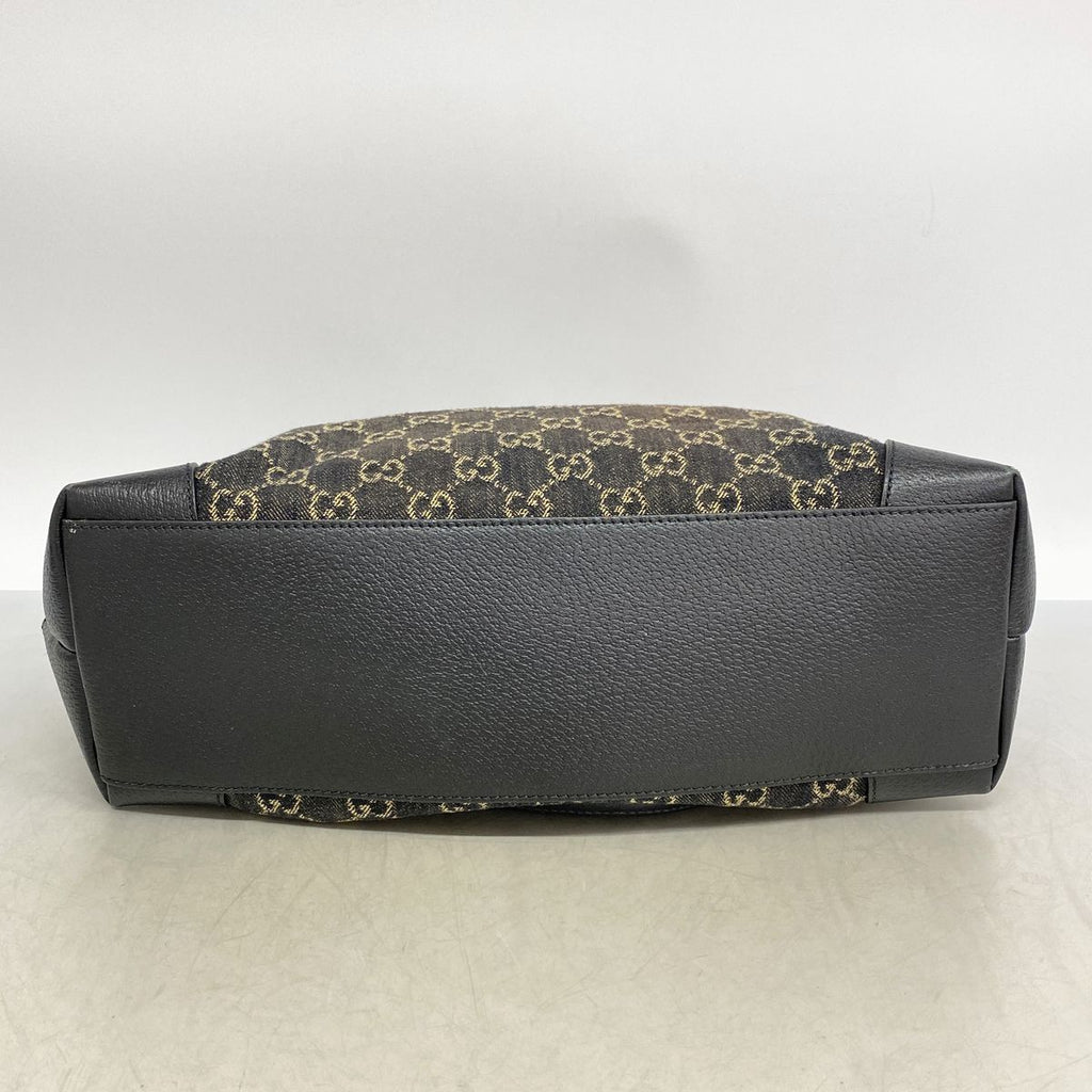 Gucci Tote Bag GG Marmont Denim Navy Gold — view 3